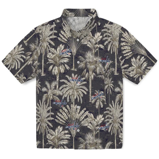 Washington Capitals Hawaiian Shirt - Vintage Palm Tree | Moonbestprint