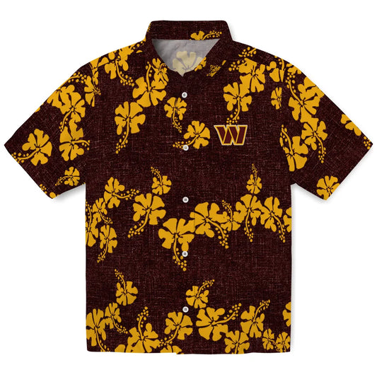 Washington Commanders Hawaiian Shirt - 50th State Flower | Moonbestprint