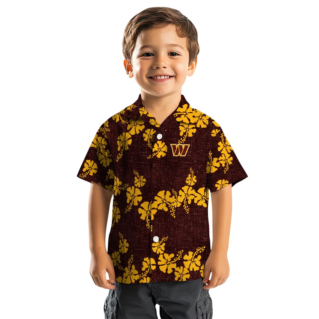Washington Commanders Hawaiian Shirt - 50th State Flower | Moonbestprint