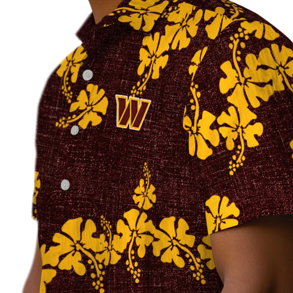 Washington Commanders Hawaiian Shirt - 50th State Flower | Moonbestprint