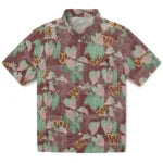 Washington Commanders Hawaiian Shirt - Anthurium Overlay | Moonbestprint