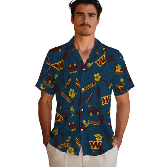 Washington Commanders Hawaiian Shirt - Beach Vibe | Moonbestprint