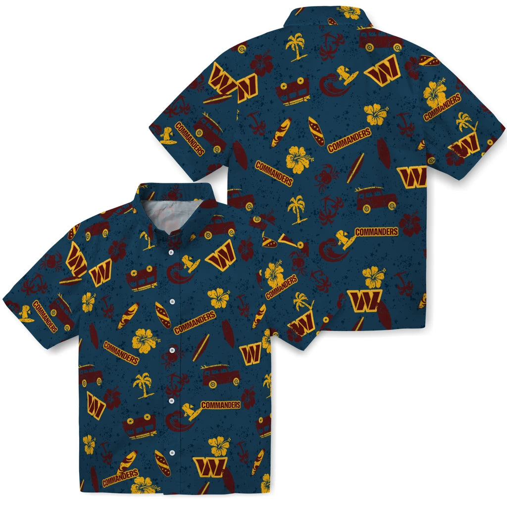 Washington Commanders Hawaiian Shirt - Beach Vibe | Moonbestprint