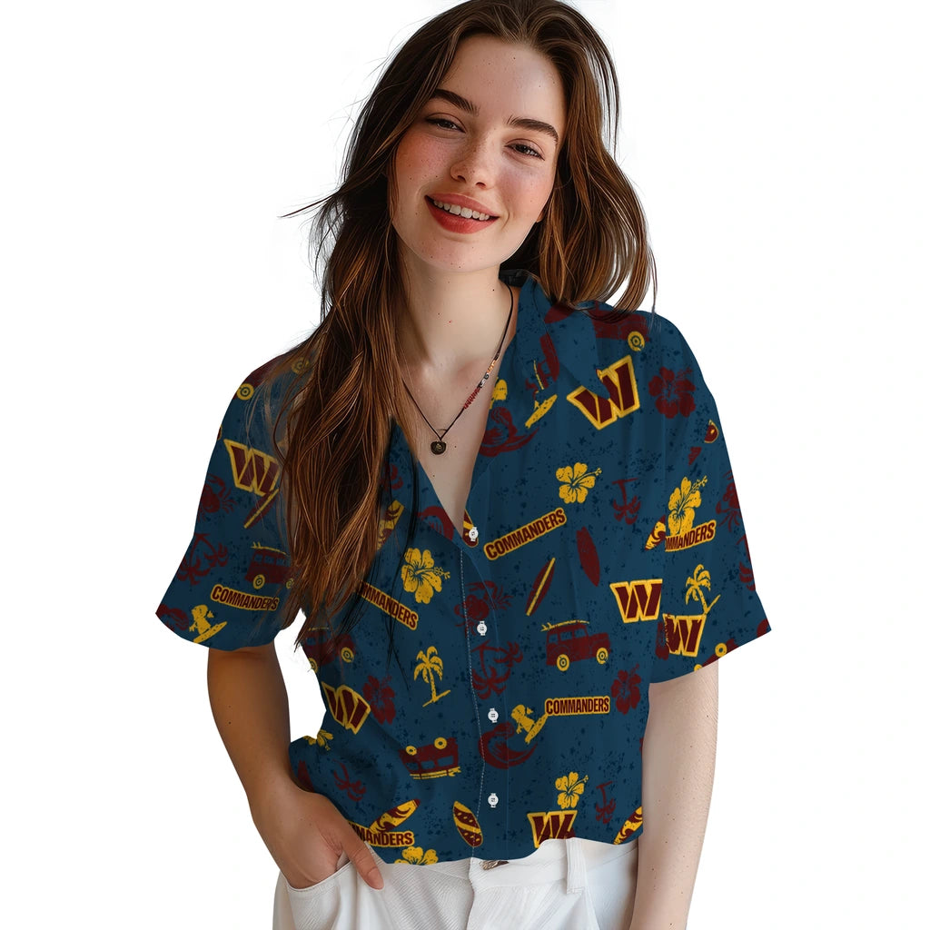 Washington Commanders Hawaiian Shirt - Beach Vibe | Moonbestprint