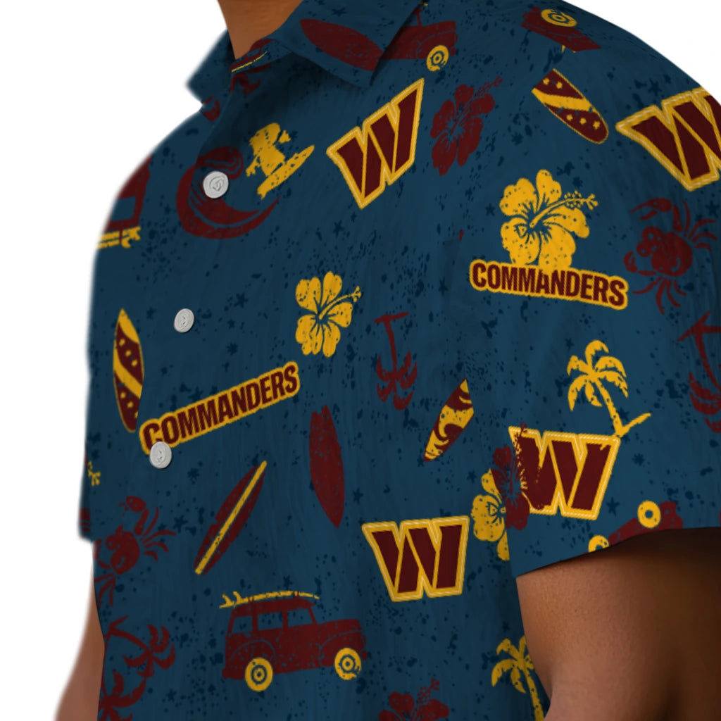 Washington Commanders Hawaiian Shirt - Beach Vibe | Moonbestprint