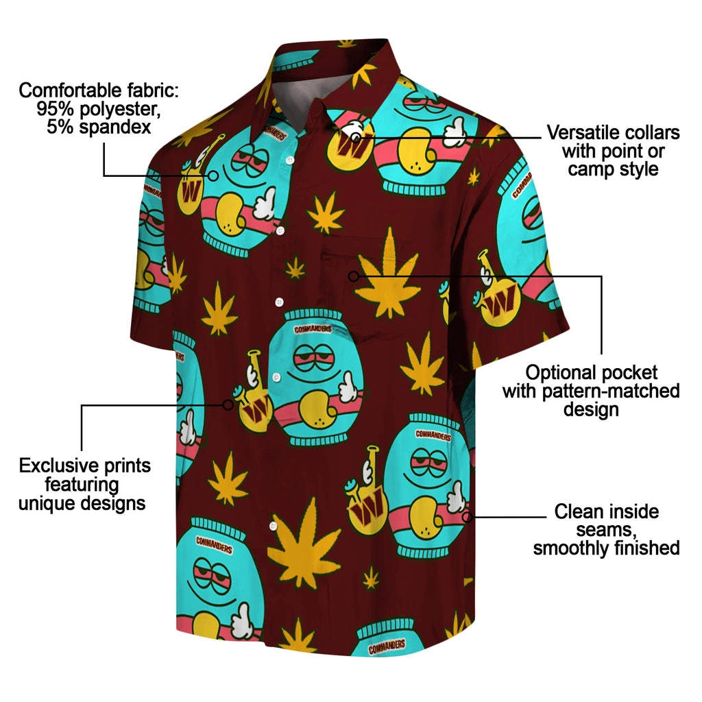 Washington Commanders Hawaiian Shirt - Chill Vibe | Moonbestprint