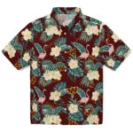 Washington Commanders Hawaiian Shirt - Flamingo and Hibiscus | Moonbestprint