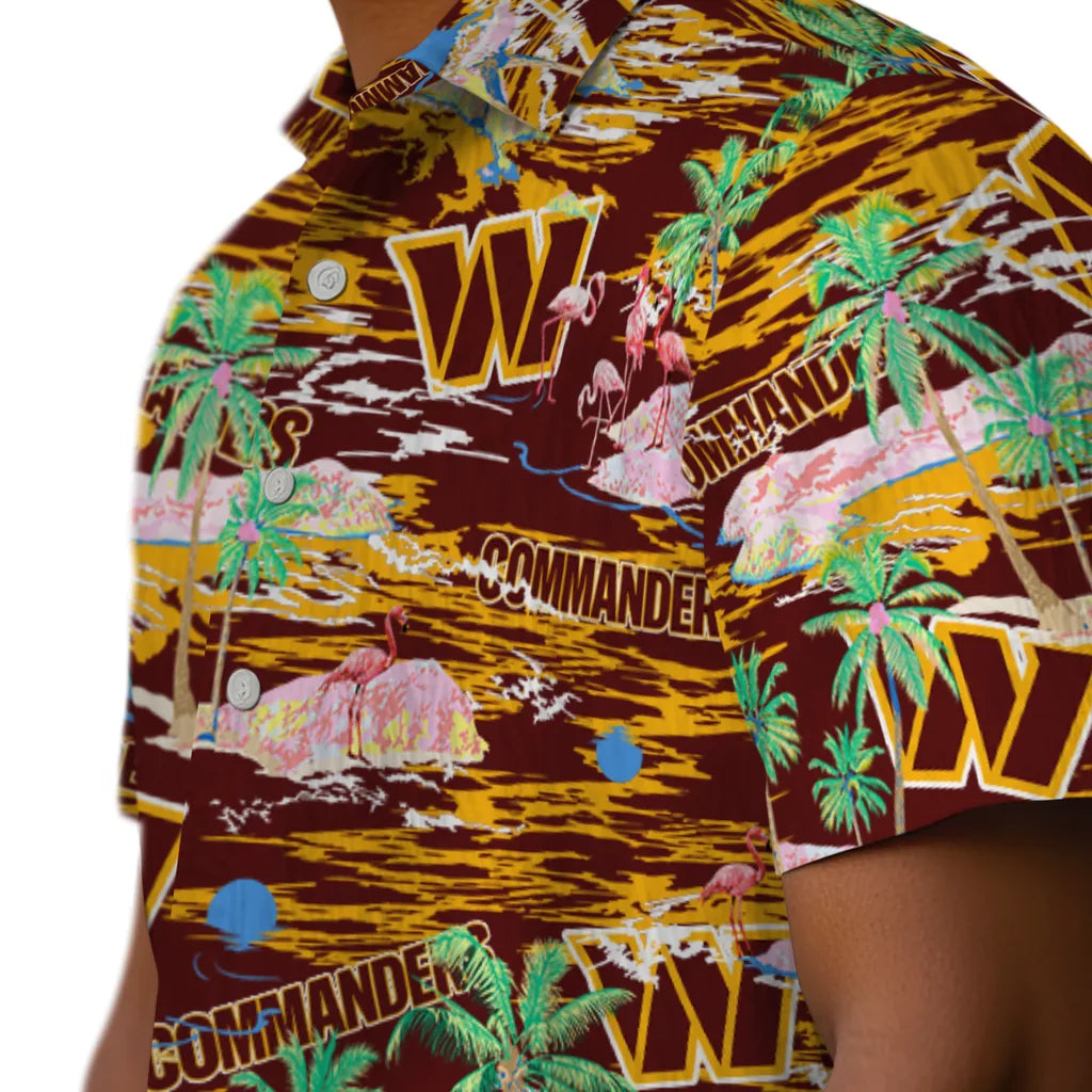 Washington Commanders Flamingo Retreat 2026 Hawaiian Shirt – Moonbestprint