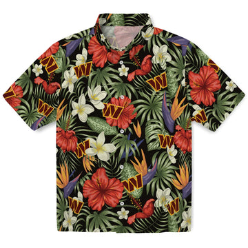 Washington Commanders Hawaiian Shirt - Hawaii Floral Hibiscus | Moonbestprint