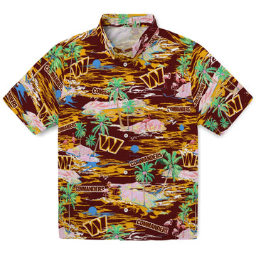 Washington Commanders Hawaiian Shirt - Hawaii Island | Moonbestprint