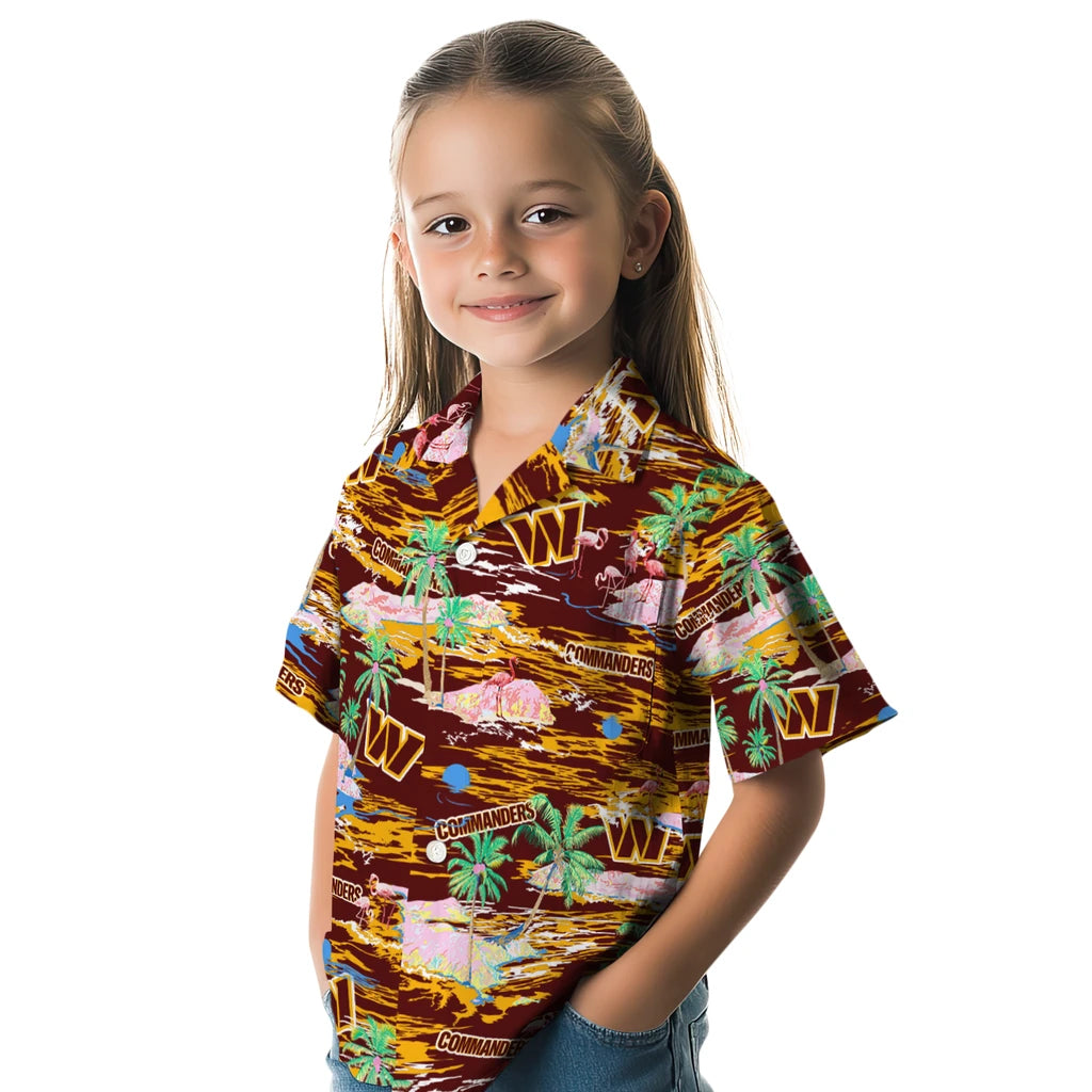 Washington Commanders Hawaiian Shirt - Hawaii Island | Moonbestprint