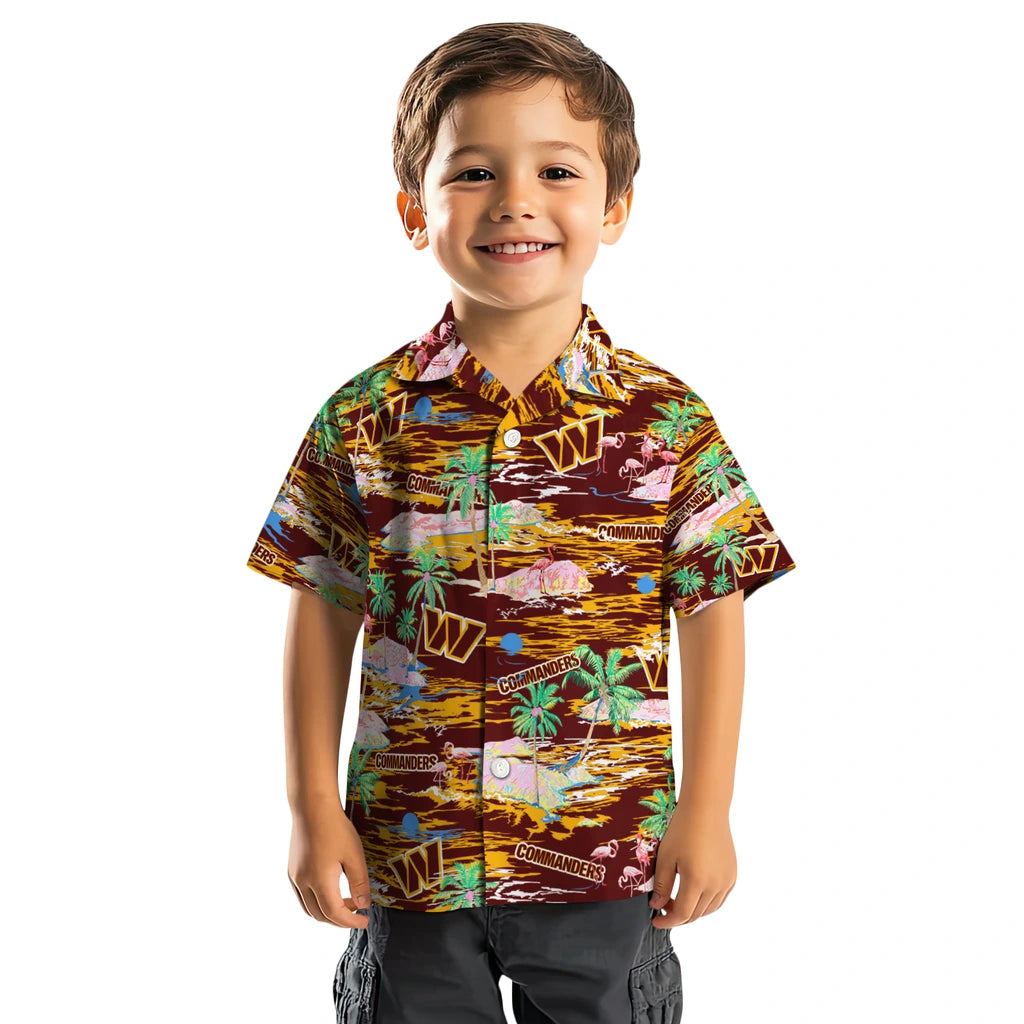Washington Commanders Hawaiian Shirt - Hawaii Island | Moonbestprint
