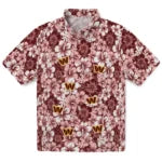 Washington Commanders Hawaiian Shirt - Hibiscus Blooms | Moonbestprint