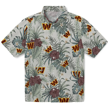 Washington Commanders Hawaiian Shirt - Hibiscus Designs | Moonbestprint