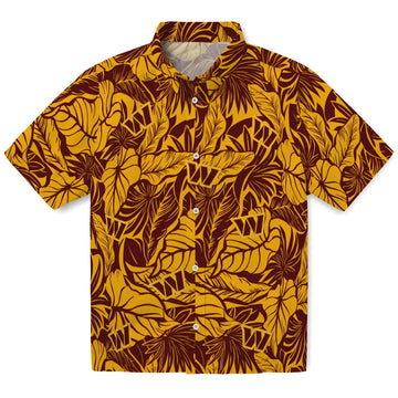 Washington Commanders Hawaiian Shirt - Monstera Layer | Moonbestprint