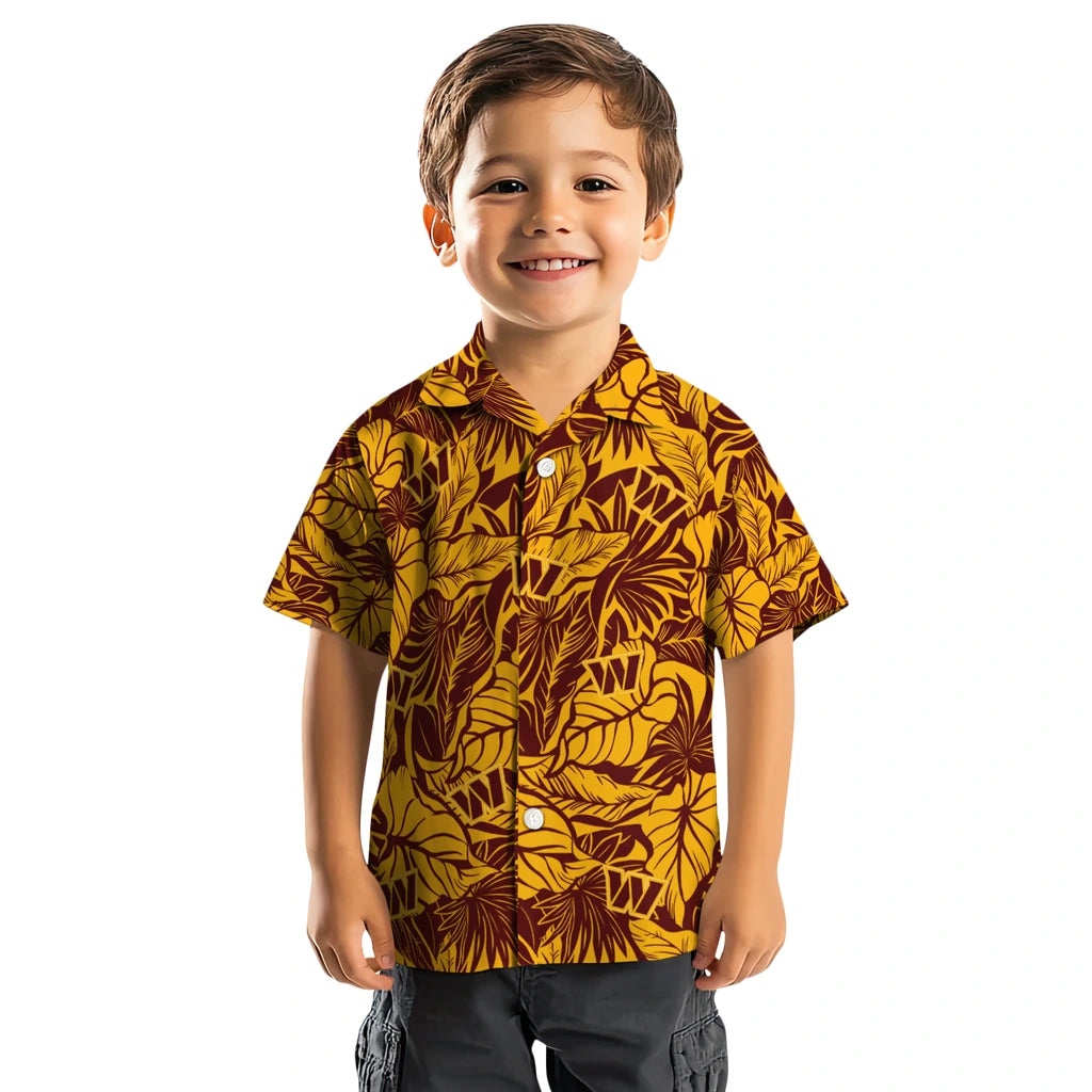 Washington Commanders Hawaiian Shirt - Monstera Layer | Moonbestprint