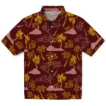 Washington Commanders Hawaiian Shirt - Palm And Clouds | Moonbestprint