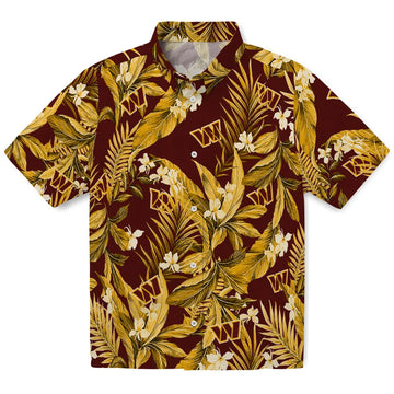 Washington Commanders Hawaiian Shirt - Palm Leaves | Moonbestprint