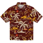 Washington Commanders Hawaiian Shirt - Palm Tree Island | Moonbestprint