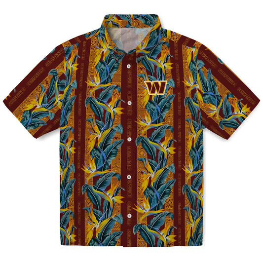 Washington Commanders Hawaiian Shirt - Paradise Vines | Moonbestprint