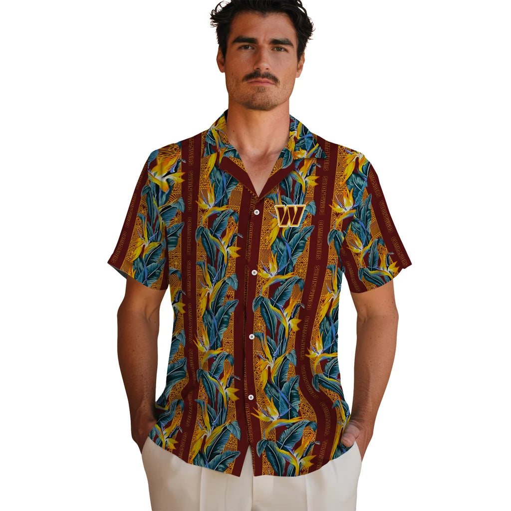 Washington Commanders Hawaiian Shirt - Paradise Vines | Moonbestprint