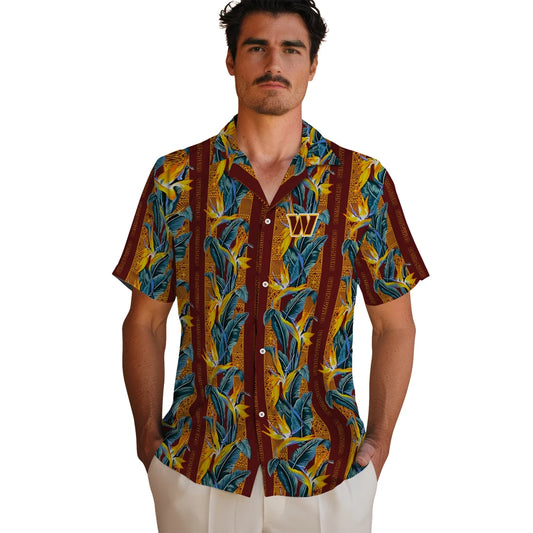 Washington Commanders Hawaiian Shirt - Paradise Vines | Moonbestprint