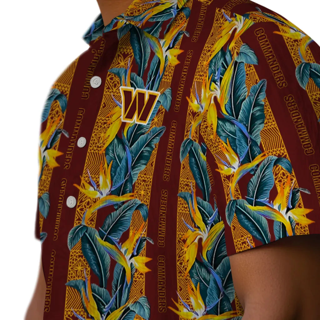 Washington Commanders Hawaiian Shirt - Paradise Vines | Moonbestprint