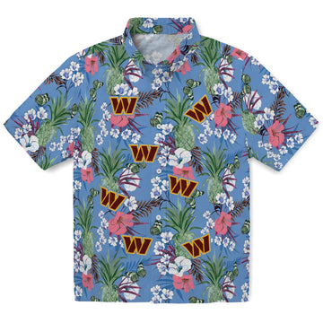 Washington Commanders Hawaiian Shirt - Pineapple Bouquet | Moonbestprint