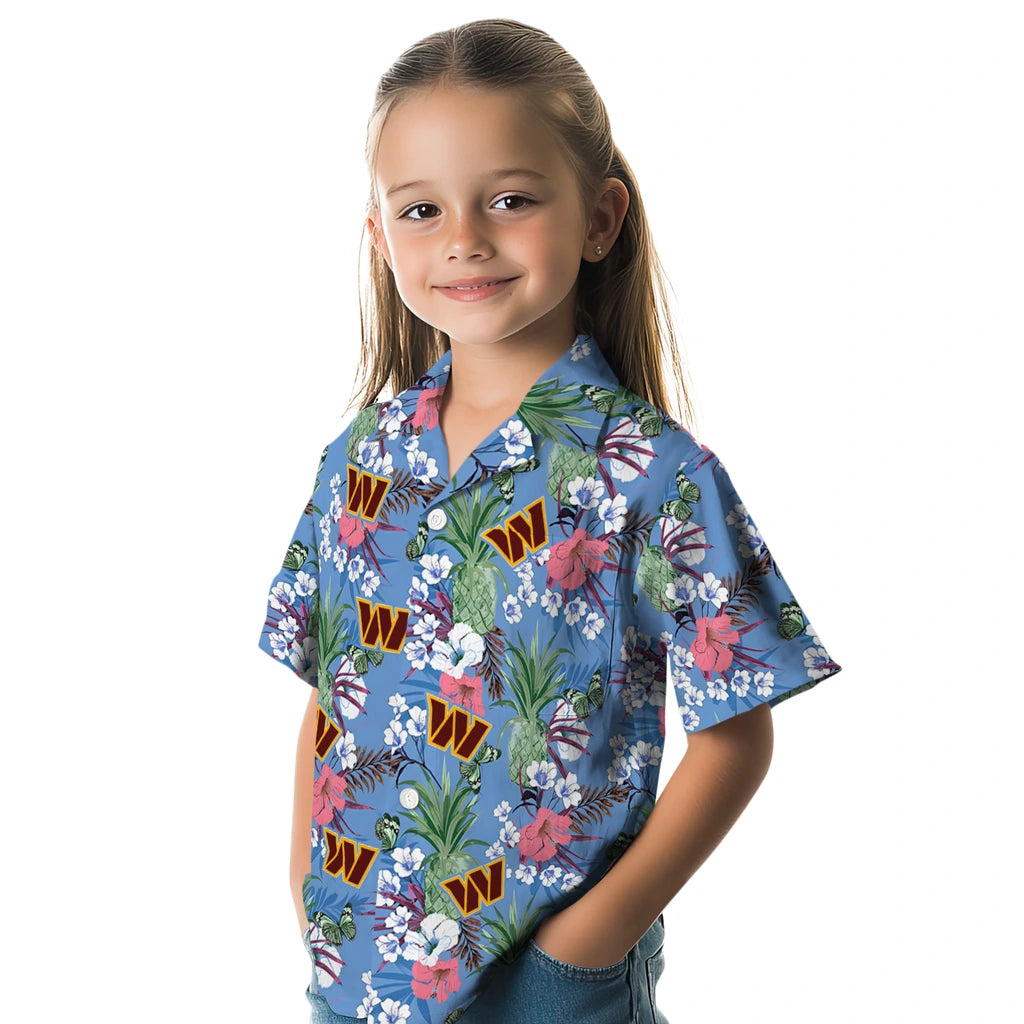 Washington Commanders Hawaiian Shirt - Pineapple Bouquet | Moonbestprint