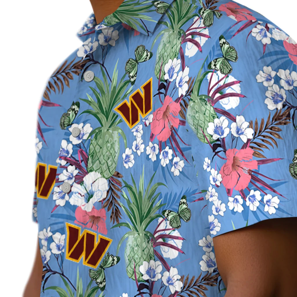 Washington Commanders Hawaiian Shirt - Pineapple Bouquet | Moonbestprint