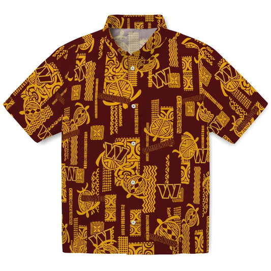 Washington Commanders Hawaiian Shirt - Turtle Lines | Moonbestprint