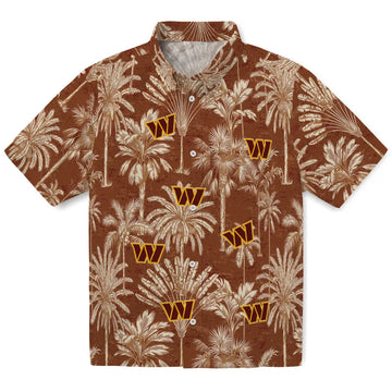 Washington Commanders Hawaiian Shirt - Vintage Palm Tree | Moonbestprint