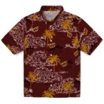 Washington Commanders Hawaiian Shirt - Wave Palm | Moonbestprint