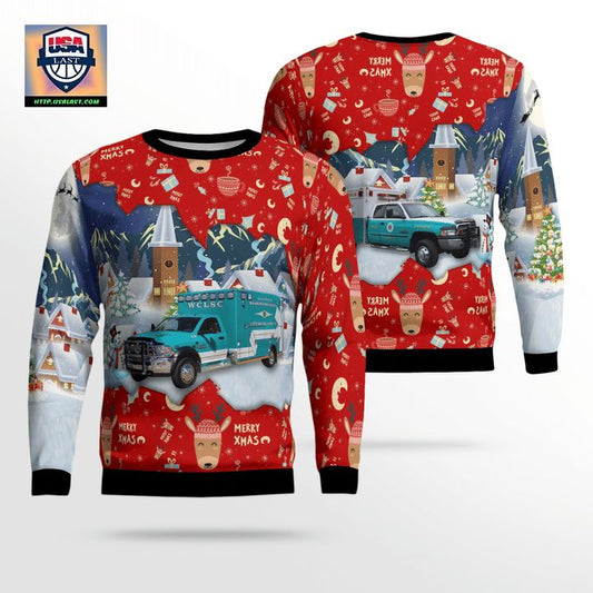 Washington County Virginia Washington County Life Saving Crew EMS Christmas Sweater 3D ? Usalast