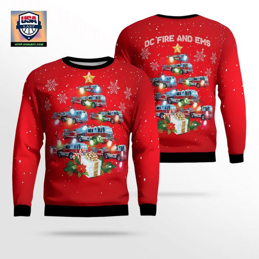 Washington DC Fire And EMS Christmas AOP Sweater ? Usalast