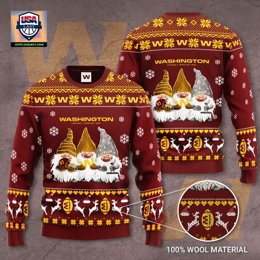 Washington Football Team Gnome De Noel Christmas Ugly Sweater ? Usalast