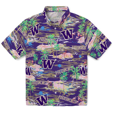 Washington Huskies Flamingo Retreat 2026 Hawaiian Shirt – Moonbestprint