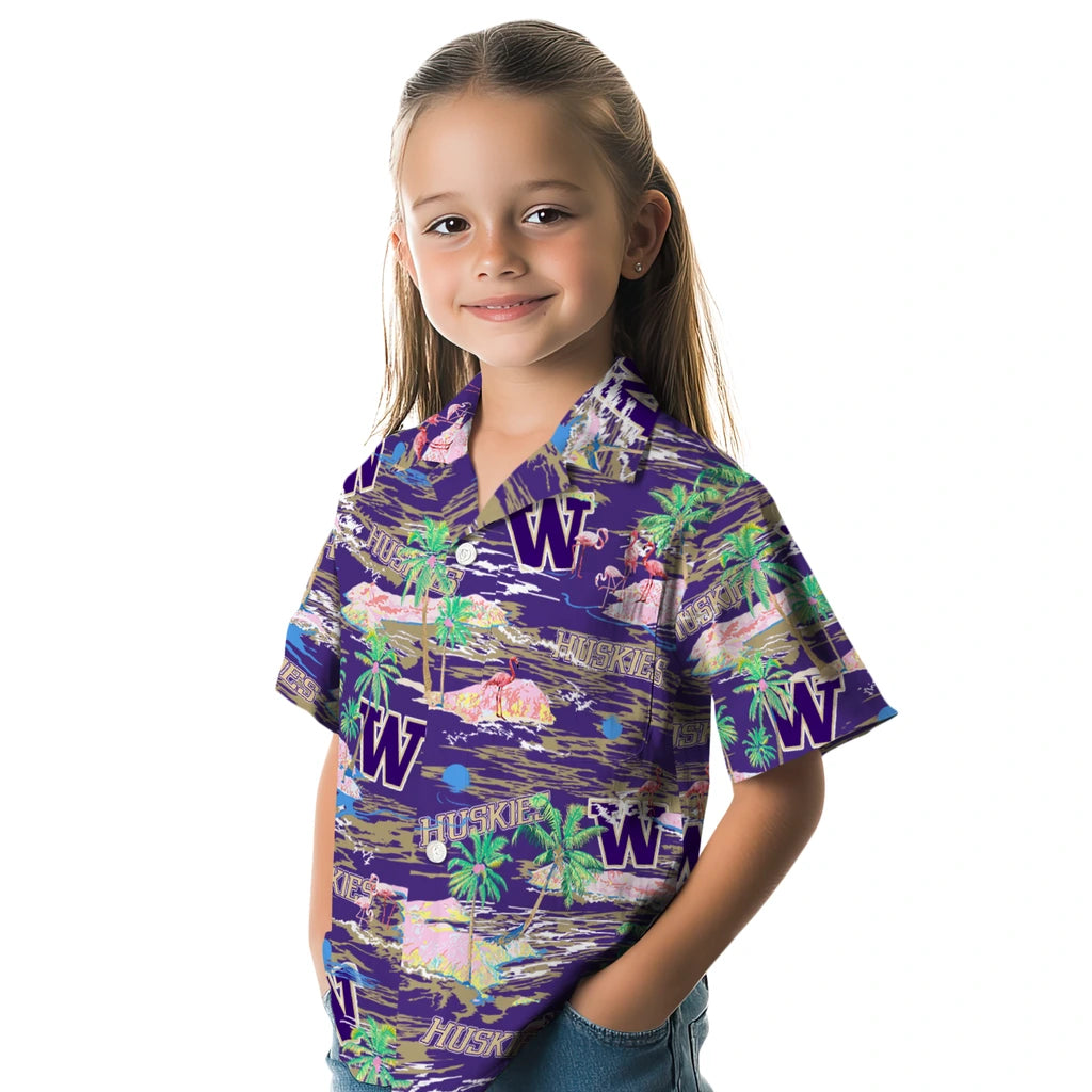 Washington Huskies Flamingo Retreat 2026 Hawaiian Shirt – Moonbestprint