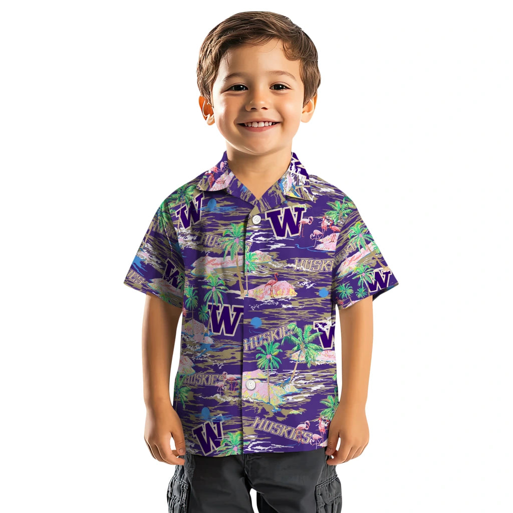 Washington Huskies Flamingo Retreat 2026 Hawaiian Shirt – Moonbestprint