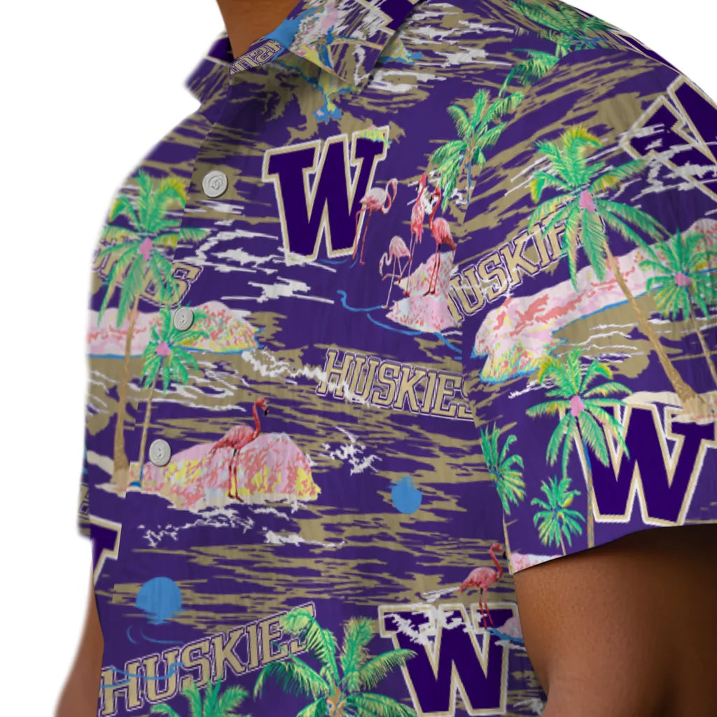 Washington Huskies Flamingo Retreat 2026 Hawaiian Shirt – Moonbestprint