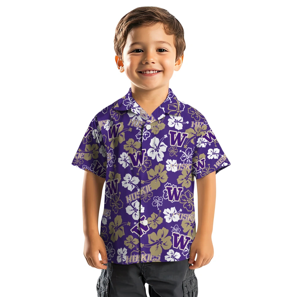 Washington Huskies Hibiscus Bloom Hawaiian Shirt – Moonbestprint