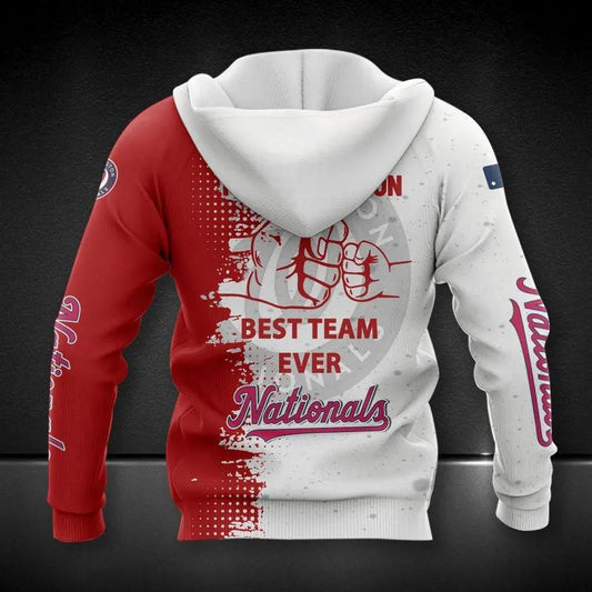 Washington Nationals Dad And Son MLB All Over Print Hoodie -Moonbestprint