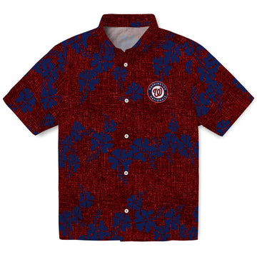 Washington Nationals Hawaiian Shirt - 50th State Flower | Moonbestprint