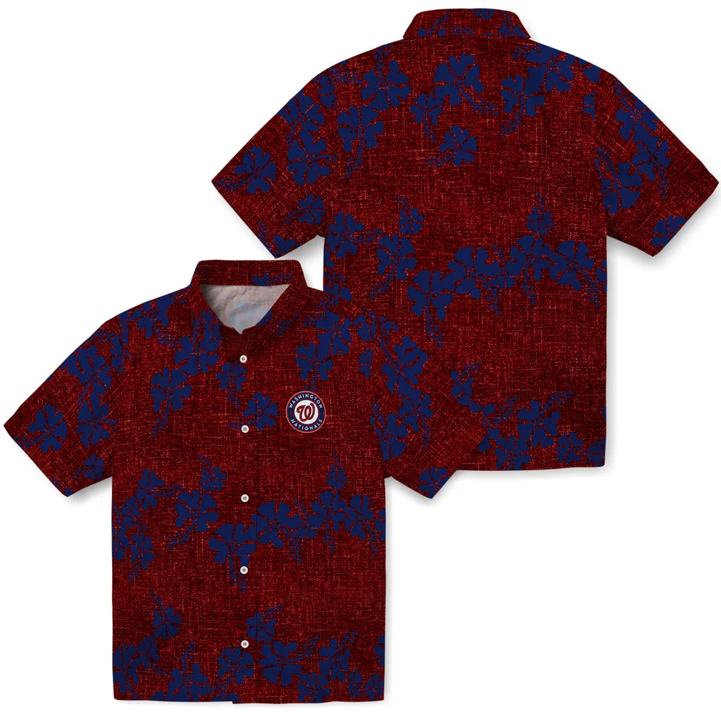 Washington Nationals Hawaiian Shirt - 50th State Flower | Moonbestprint