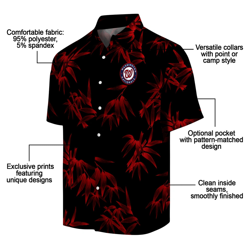 Washington Nationals Hawaiian Shirt - Bamboo Branches | Moonbestprint