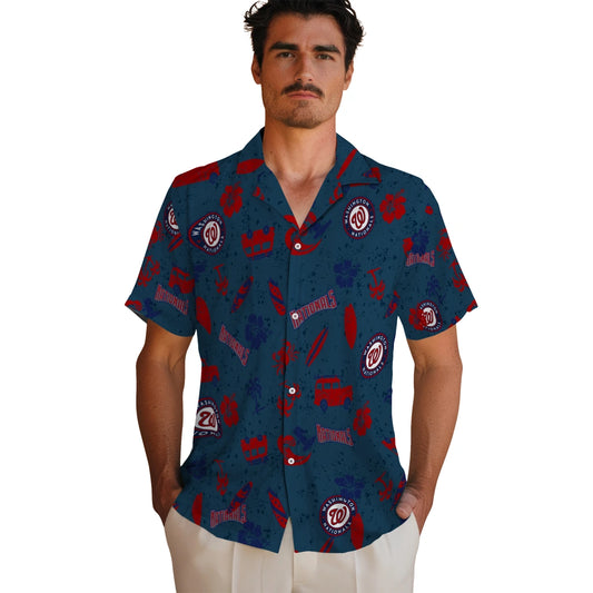 Washington Nationals Hawaiian Shirt - Beach Vibe | Moonbestprint