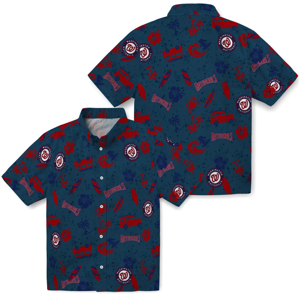 Washington Nationals Hawaiian Shirt - Beach Vibe | Moonbestprint