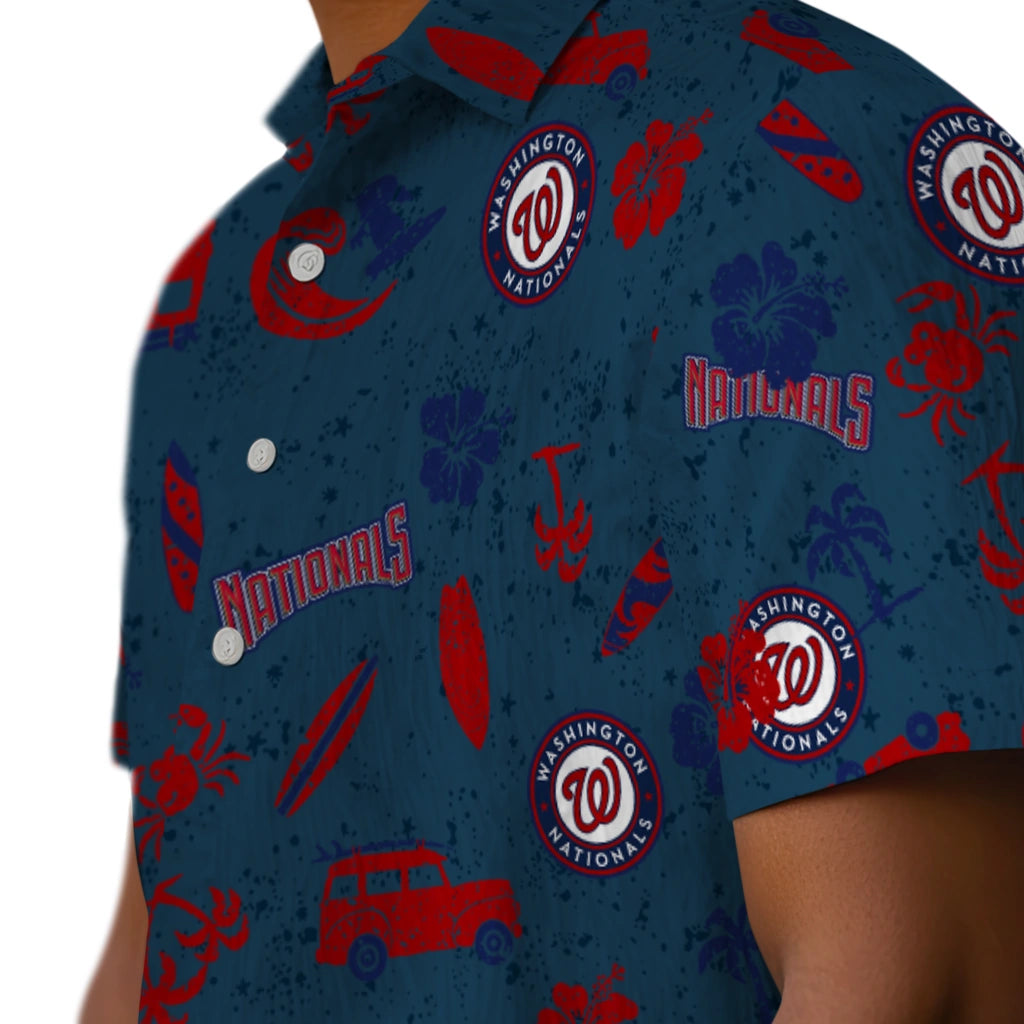 Washington Nationals Hawaiian Shirt - Beach Vibe | Moonbestprint
