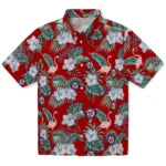 Washington Nationals Hawaiian Shirt - Flamingo and Hibiscus | Moonbestprint