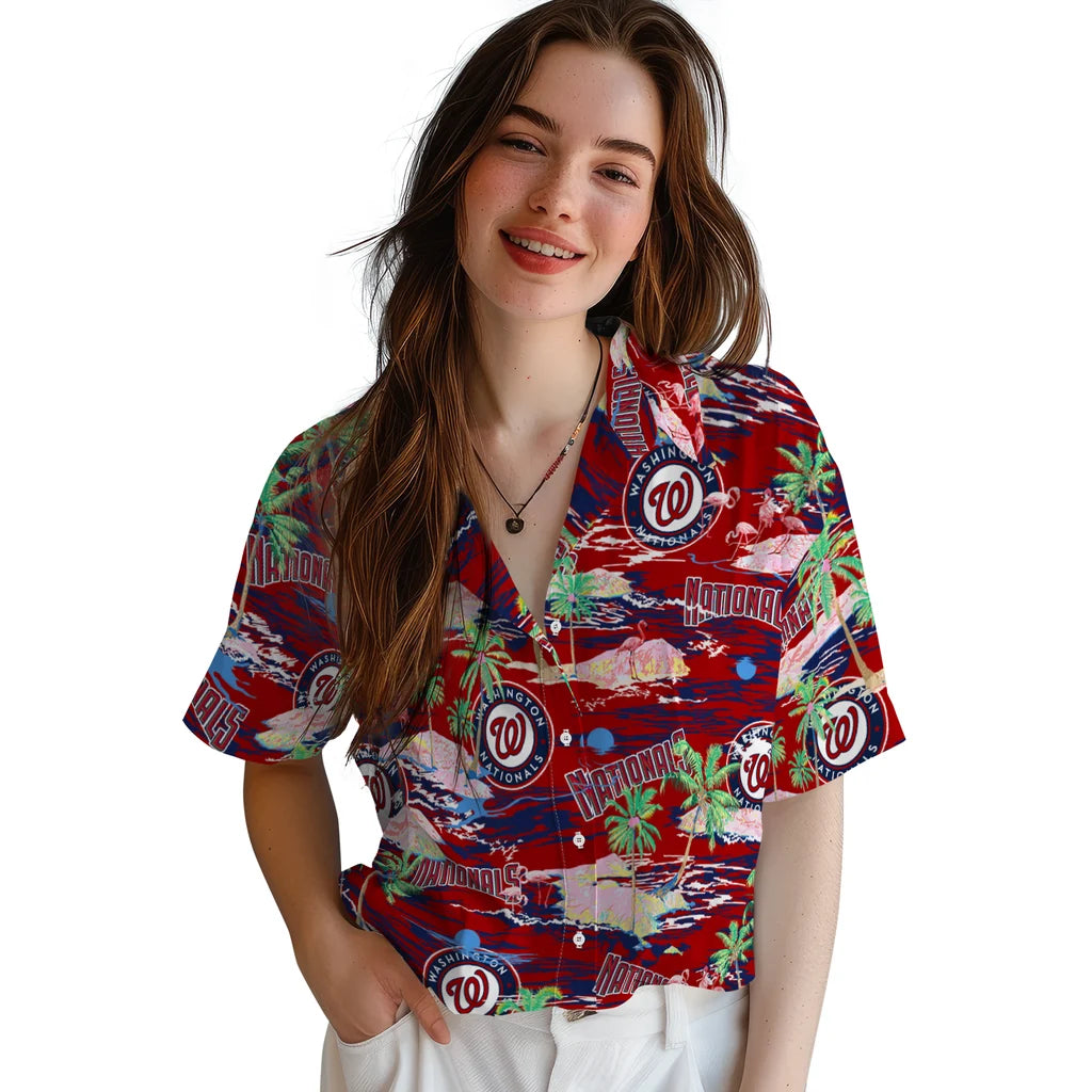 Washington Nationals Flamingo Retreat 2026 Hawaiian Shirt – Moonbestprint